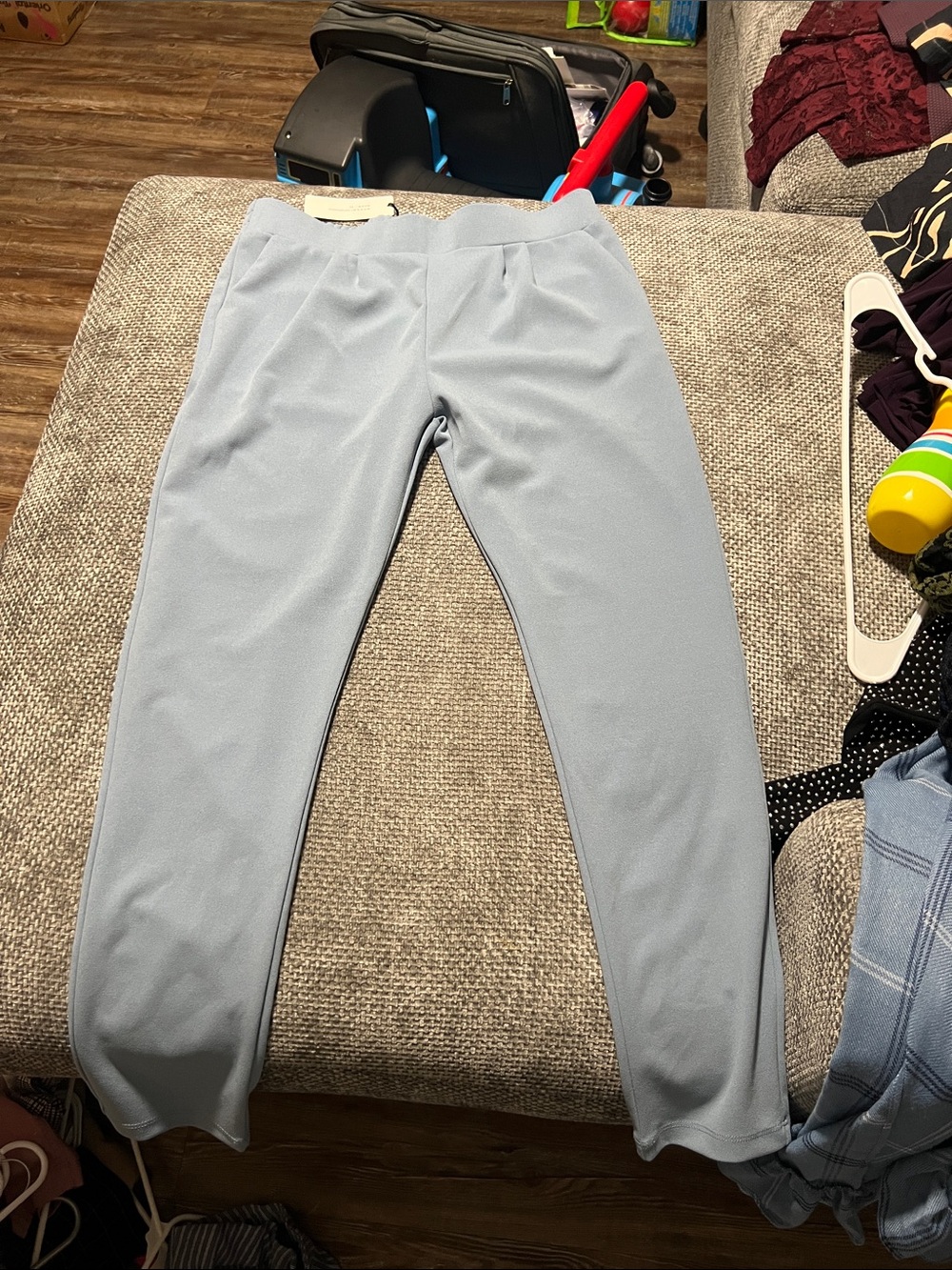 Shinestar Light Blue Women's Stretch Trousers
